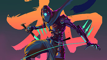 Cyber Ninja Variant Retro, artist, artwork, artstation HD wallpaper