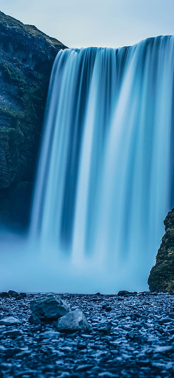 wonder, Stunning waterfall, Mobile backdrop, Nature's awe HD phone wallpaper