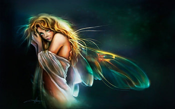 Sad Fairy, fairy, sad, fantasy, crying HD wallpaper
