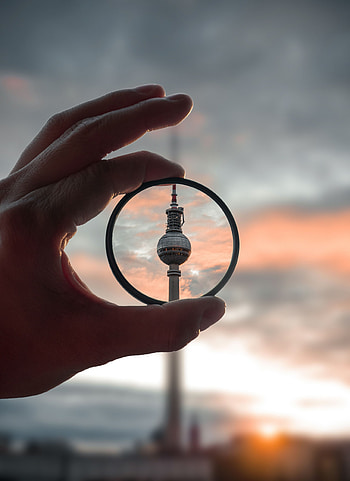 Building, Hand, Miscellanea, Miscellaneous, Blur, Smooth, Tower, Lens, Focus HD phone wallpaper