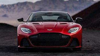 Front, red, 2018 Aston Martin DBS, luxury sedan HD wallpaper