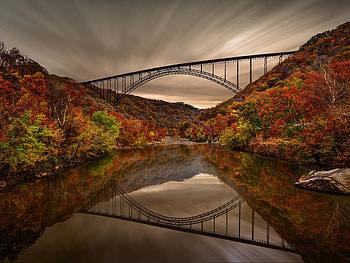 Arch Bridge, Fayette County, New River Gorge HD wallpaper