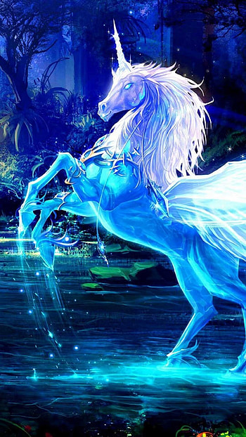 Digital art unicorn, , Artistic masterpiece, Fantasy elegance HD phone wallpaper