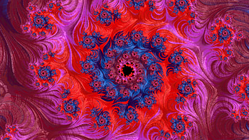 Fractal Art for your - Vibrant Pink, red and blue, CGI, pattern, psychedelic, trippy, Abstract, fractal HD wallpaper