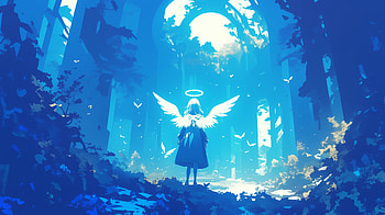Angel Style Anime, angel, Anime, AI Art, anime angel HD wallpaper