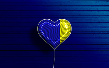 I Love Viterbo, , realistic balloons, blue wooden background, Day of Viterbo, Italian cities, flag of Viterbo, Italy, balloon with flag, Viterbo flag, Viterbo HD wallpaper