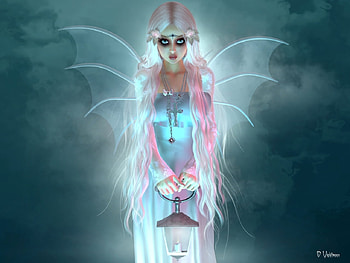 Blue fairy, fairy, blue, magic, fantasy HD wallpaper