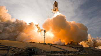 Sky, Smoke, Miscellanea, Miscellaneous, Flight, Rocket HD wallpaper