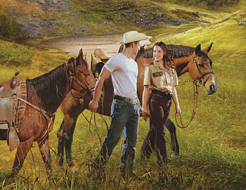 Pleasant in nature, couple, nature, harses, chat HD wallpaper
