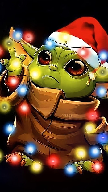 Christmas yoda, art, organism HD phone wallpaper