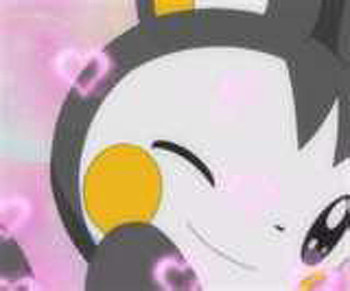 Emolga, hearts, cute, anime HD wallpaper
