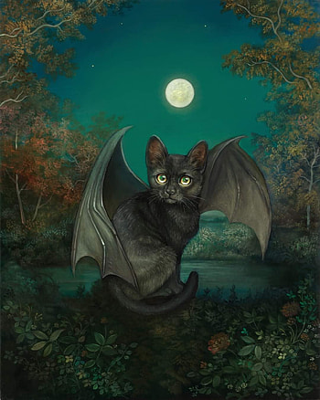 Cat, whiskers, moon HD phone wallpaper