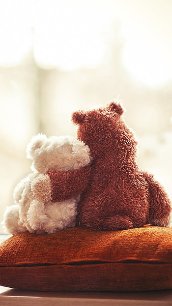Teddy Bear Love, Sitting, Teddy Bear HD phone wallpaper