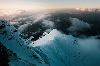Nature, Clouds, Snow, Vertex, Top, Fog HD wallpaper
