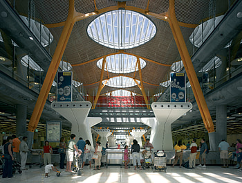 Madrid-Barajas Airport, T4 terminal, gallery, Travels HD wallpaper
