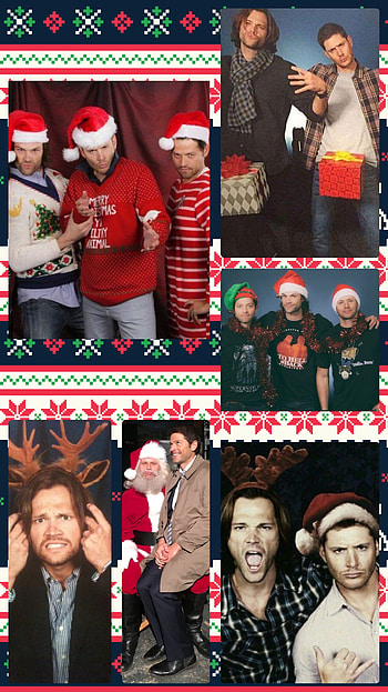 Supernatural Christmas, red, graph HD phone wallpaper
