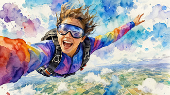 Skydiving Rush - Vivid fall HD wallpaper