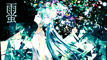 Hatsune Miku, glow, awesome, artistic, nice, digital, cg, hatsune, aqua eyes, white, art, twintail, girl, singer, aqua, anime girl, closed eyes, anime, pretty, light, virtual, colorful, black, crystals, song, cute, vocaloid, beauty, miku, music, vocaloids, program, beautiful, diva, pink, aqua hair, cool, idol HD wallpaper