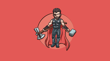 Thor God Of Thunde Minimalism, thor, superheroes, artwork, minimalism, artist HD wallpaper