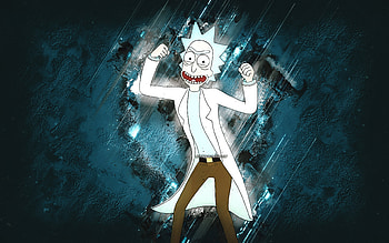 Fortnite Rick Sanchez Skin, Fortnite, main characters, blue stone background, Rick Sanchez, Fortnite skins, Rick Sanchez Skin, Rick Sanchez Fortnite, Fortnite characters HD wallpaper