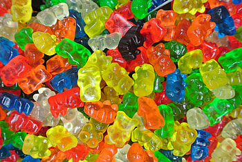 Gummy Bears, Chewy & fruity, Snack delight, Sweet and satisfying HD wallpaper