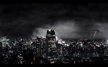 Cities, Night, Skyscrapers, Fiction, That's Incredible, Dark City HD wallpaper