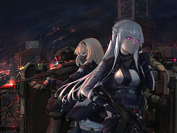 AK 12 Girls Frontline , anime-girl, anime, artist, artwork, digital-art HD wallpaper