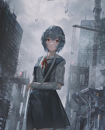 Rei Ayanami, fanart, anime HD phone wallpaper