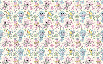 Texture, blue, toy, white, duck, cat, paper, bunny, pink, yellow, child, rabbit, pattern HD wallpaper