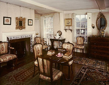 *Parlor of the Adams House *, salon, adams, semineu, casa HD wallpaper