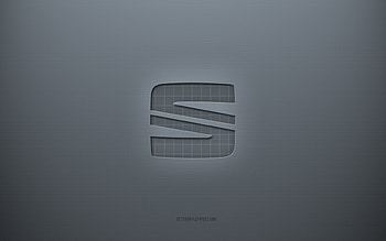 Seat logo, gray creative background, Seat emblem, gray paper texture, Seat, gray background, Seat 3d logo HD wallpaper