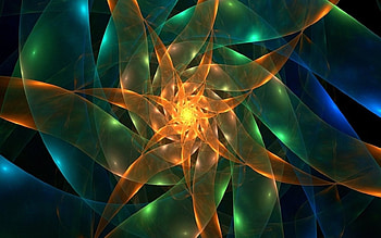 Fractal Flower, swirl, fractal, abstract, flower HD wallpaper