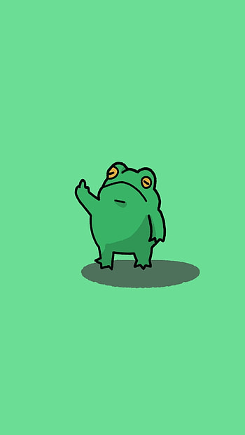 Frog, art, green, color, funny HD phone wallpaper