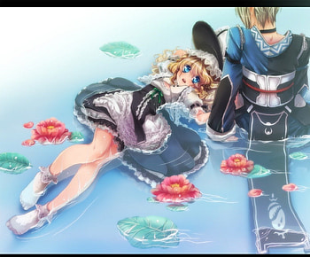 Marisa Kirisame & Rinnosuke Morichika, morichika rinnosuke, beautiful girls, indigo, petals, cute girls, short hair, loli, kirisame, hot girls, white, sexy dress, ecchi, singer, sexy girls, purple, anime, green, rinnosuke, seductive girl, violet, touhou, lingerie, kiss, marisa kirisame, bra, shy girl, blue, black, vocaloid, rinnosuke morichika, long hair, music, brown, chibi, swimwear, marisa, pretty girls, nightwear, water, breasts, morichika, bikini, anime girls, orange, yuri, moe, gray, red, yellow, girls, tagme, blush, panty, kirisame marisa HD wallpaper
