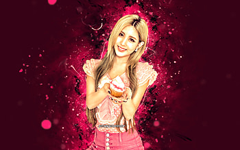 Qri, , K-pop, T-ara, South Korean singer, pink neon lights, Lee Ji-hyun, South Korean celebrity, Qri HD wallpaper