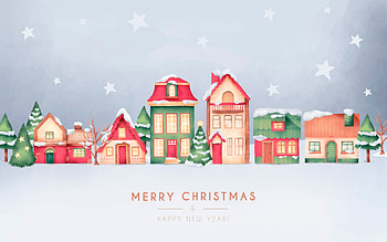 :), winter, craciun, house, red, christmas, snow, card, new year HD wallpaper