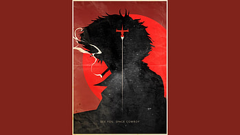 Cowboy Bebop, typography, anime, anime boys, red background, Cowboy Bebop 2 HD wallpaper