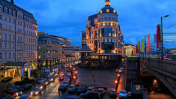 Moscow Travels, Nighttime beauty, Moscow's roads, U TV HD wallpaper