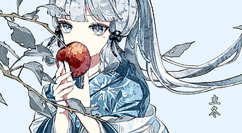 Genshin Impact — Kamisato Ayaka : Winter Apple Elegance, Genshin Impact, video game, girl, Kamisato Ayaka (Genshin Impact) HD wallpaper
