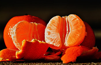 Oranges, fruit, food, orange, peel HD wallpaper