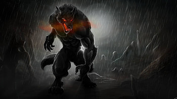 Werewolf, Red eyes, U TV, Captivating essence HD wallpaper