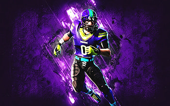 Fortnite Gridiron Skin, Fortnite, main characters, purple stone background, Gridiron, Fortnite skins, Gridiron Skin, Gridiron Fortnite, Fortnite characters HD wallpaper