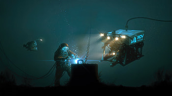 Welding In Water , artist, artwork, digital-art, artstation HD wallpaper