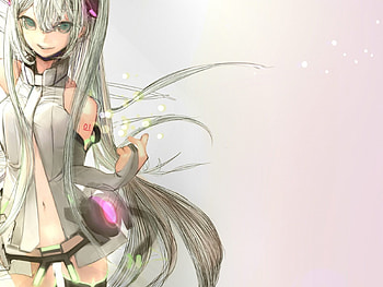 Hatsune Miku, green hair, long hair, append, volcard HD wallpaper