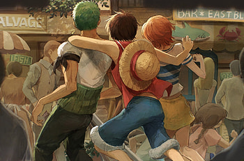 Zoro, Luffy & Nami, Roronoa Zoro, Monkey D. Luffy, Nami (One Piece), Anime, One Piece HD wallpaper