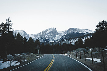 Nature, Mountains, Road, Markup HD wallpaper