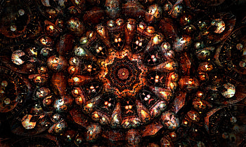 Abstract, Pattern, Brown, Fractal, Mandala HD wallpaper