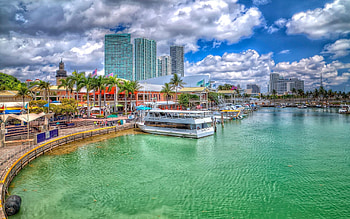 Miami Beach Skyline, Travels HD wallpaper
