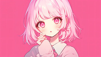 Ultra of a Charming Pink Anime Girl, Anime, anime girl, pink anime HD wallpaper