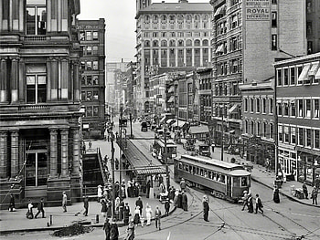 Cincinnati, Ohio travels, Buildings, Street, Carriage, Trolley HD wallpaper